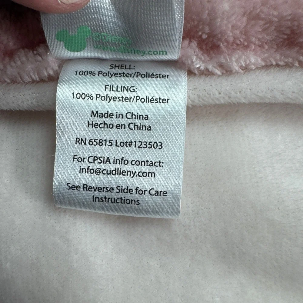 Disney‎ Baby Minnie Mouse Pink Plush Fleece Stroller Blanket Bows 28x37